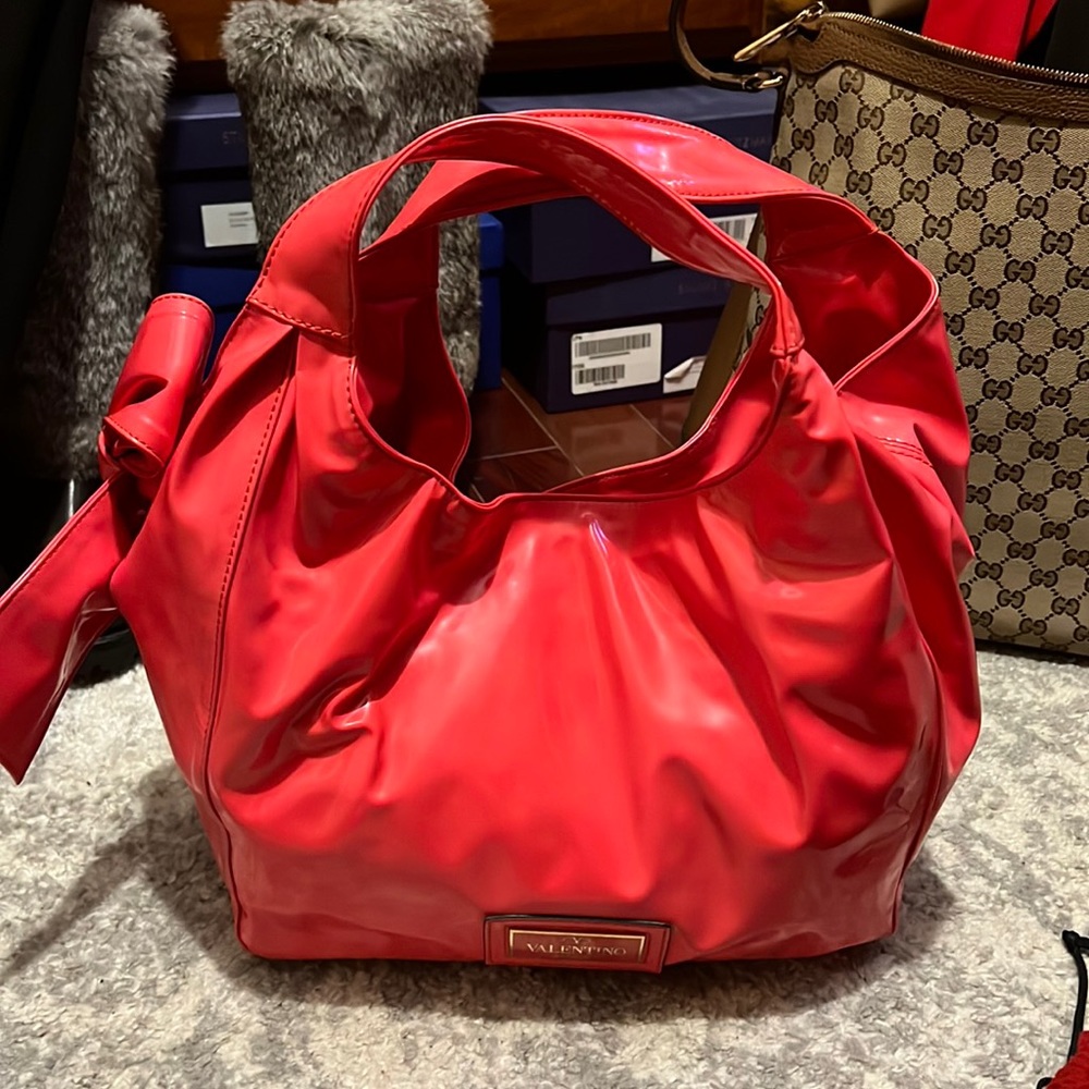 Valentino Lacca Nuage Bow Tote Bag